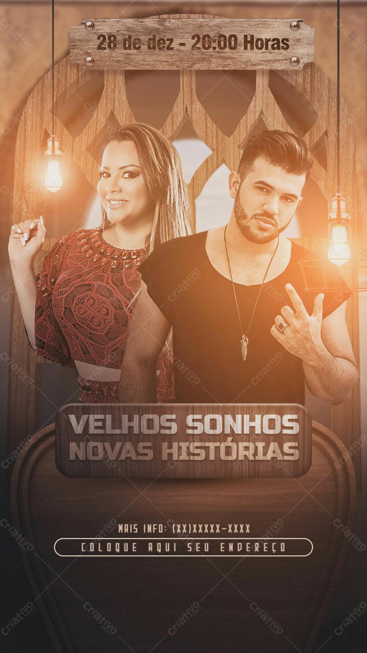 Flyer para Show Musical PSD Editável