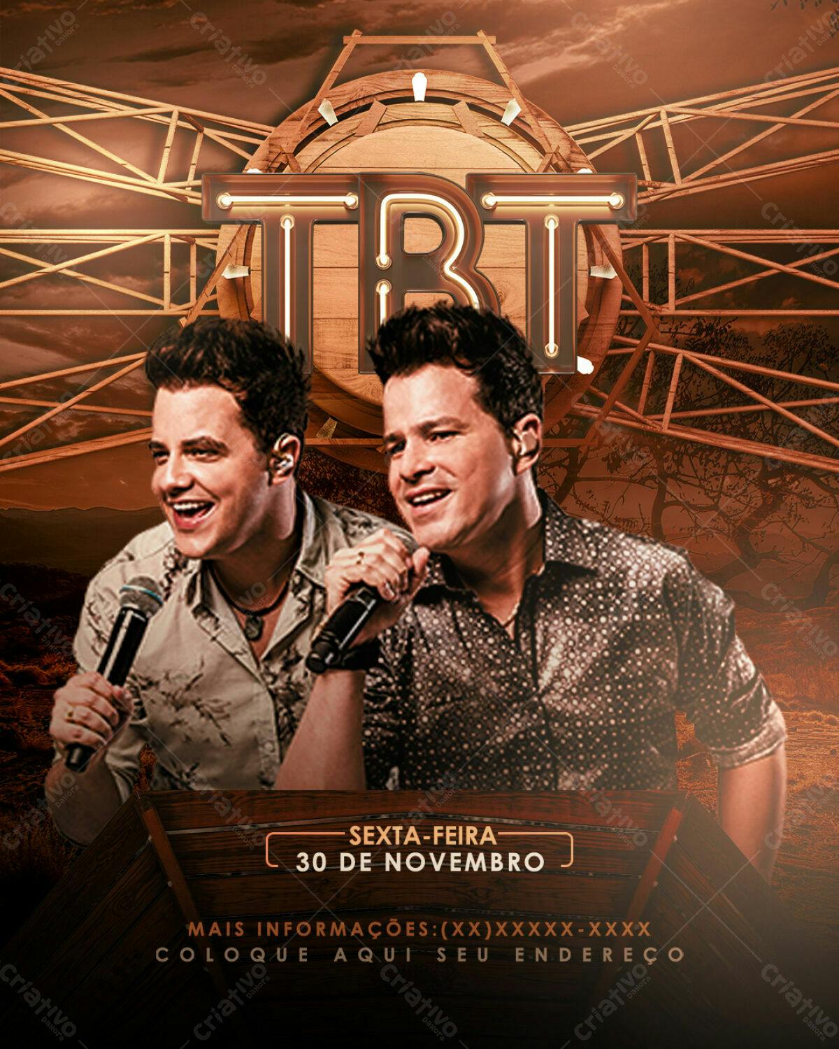 Flyer Show Sertanejo PSD Editável