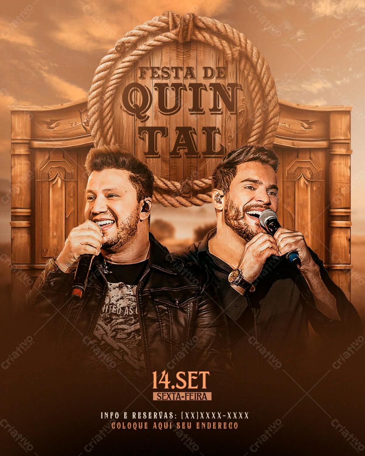 Flyer Festa de Quintal PSD Editável