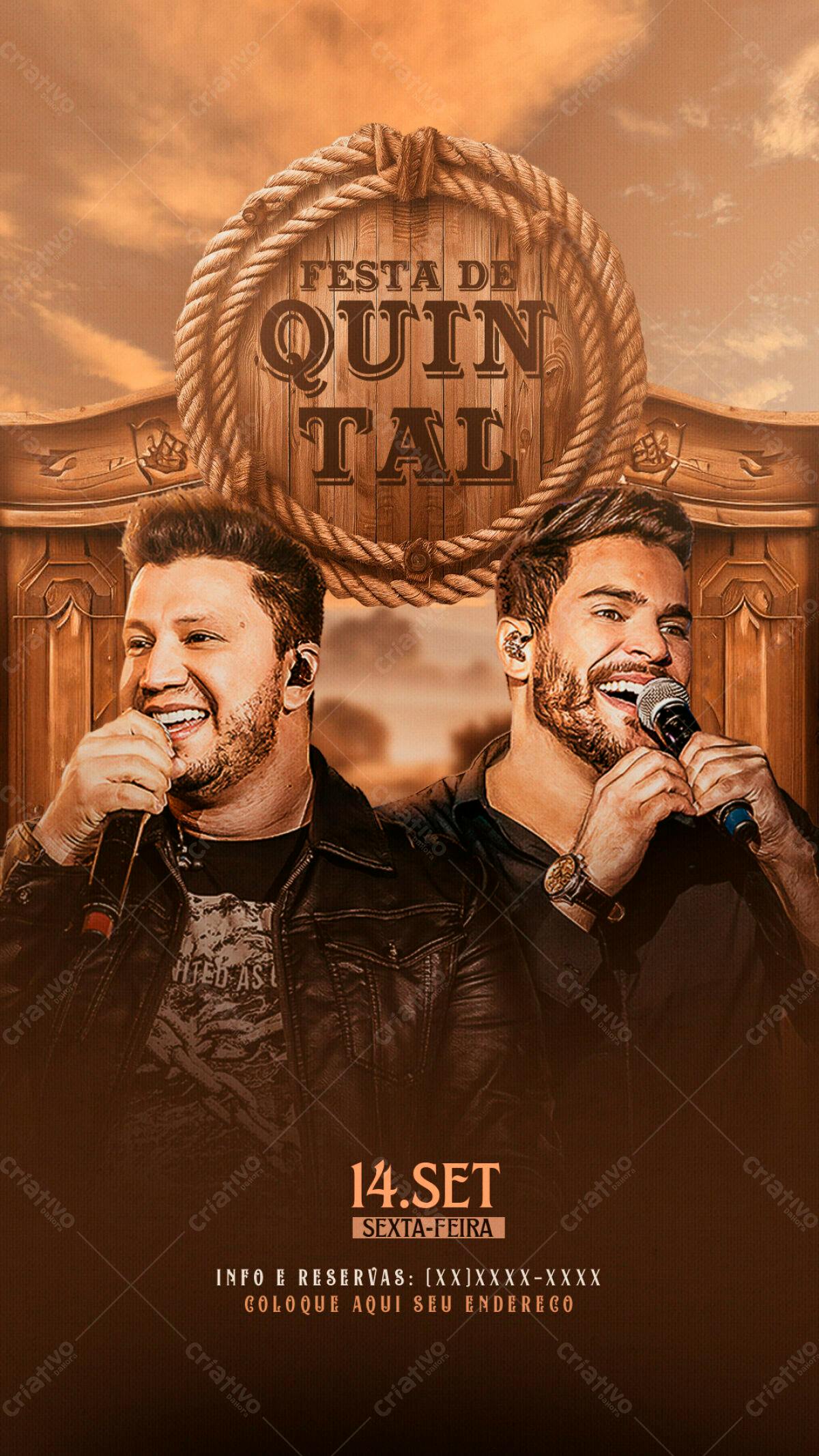 Flyer Festa de Quintal PSD Editável