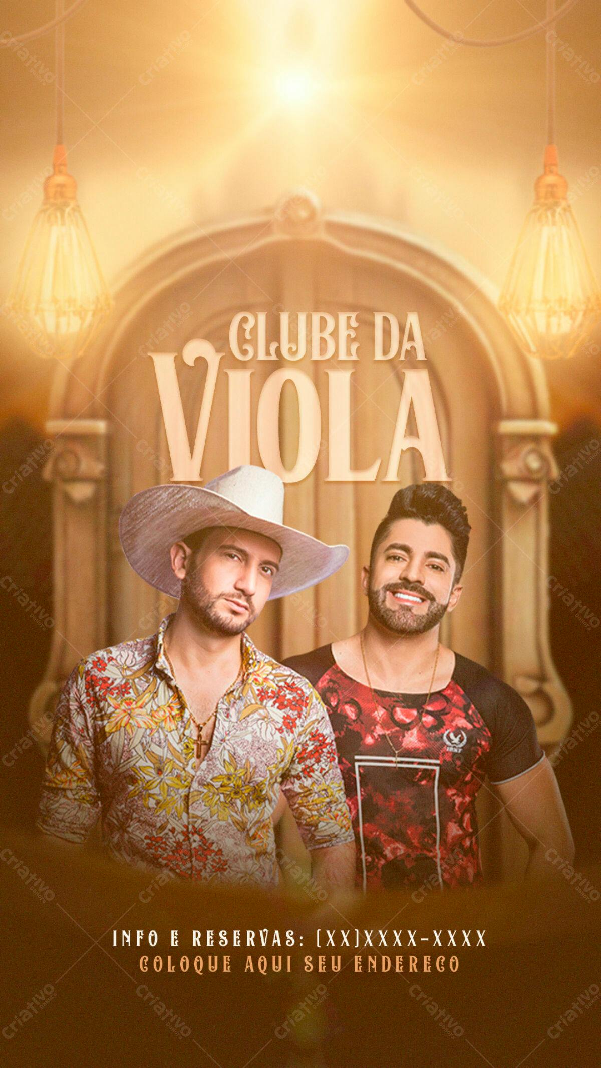 Flyer para Show do Clube da Viola PSD Editável