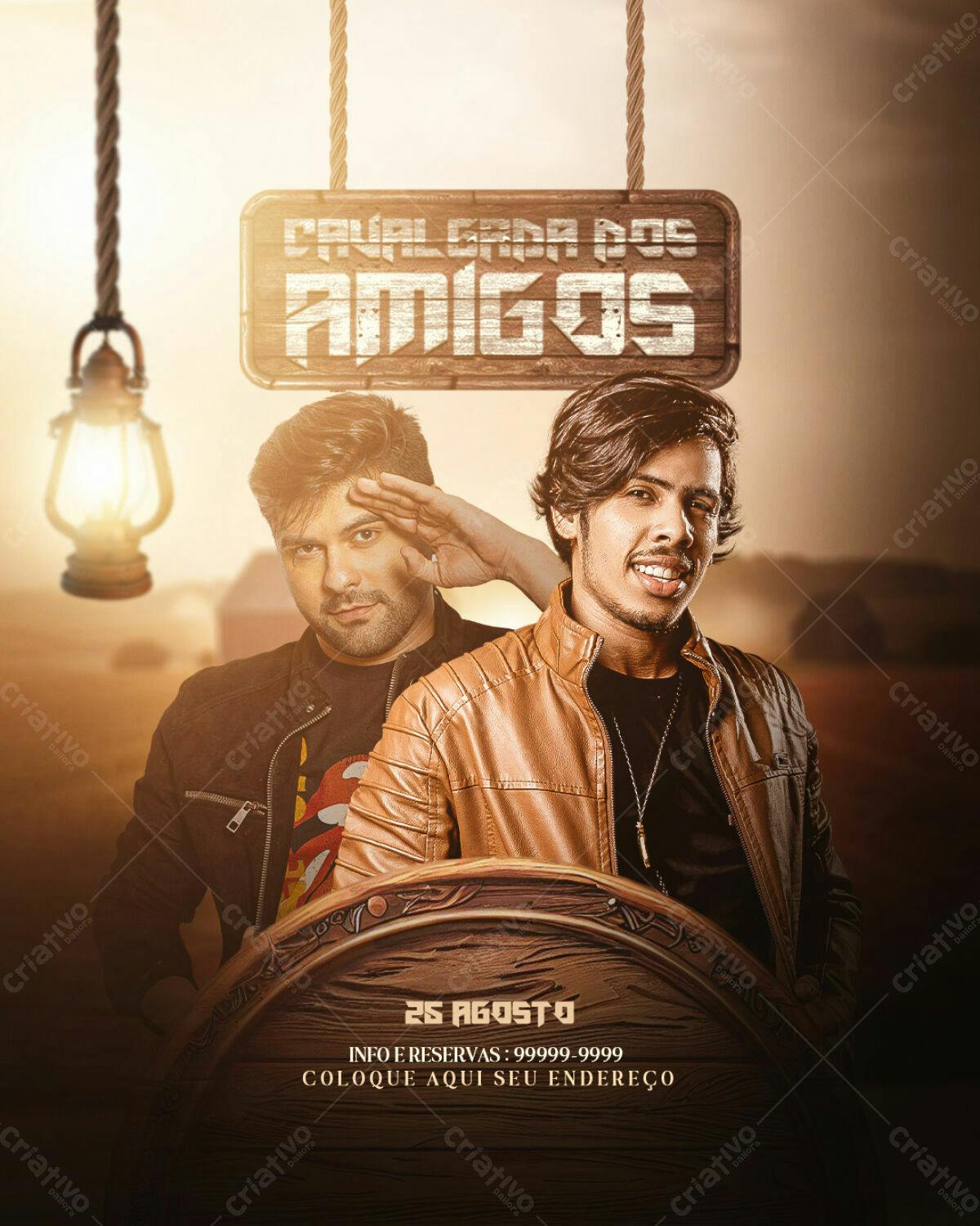Flyer Cavalgada dos Amigos PSD Editável