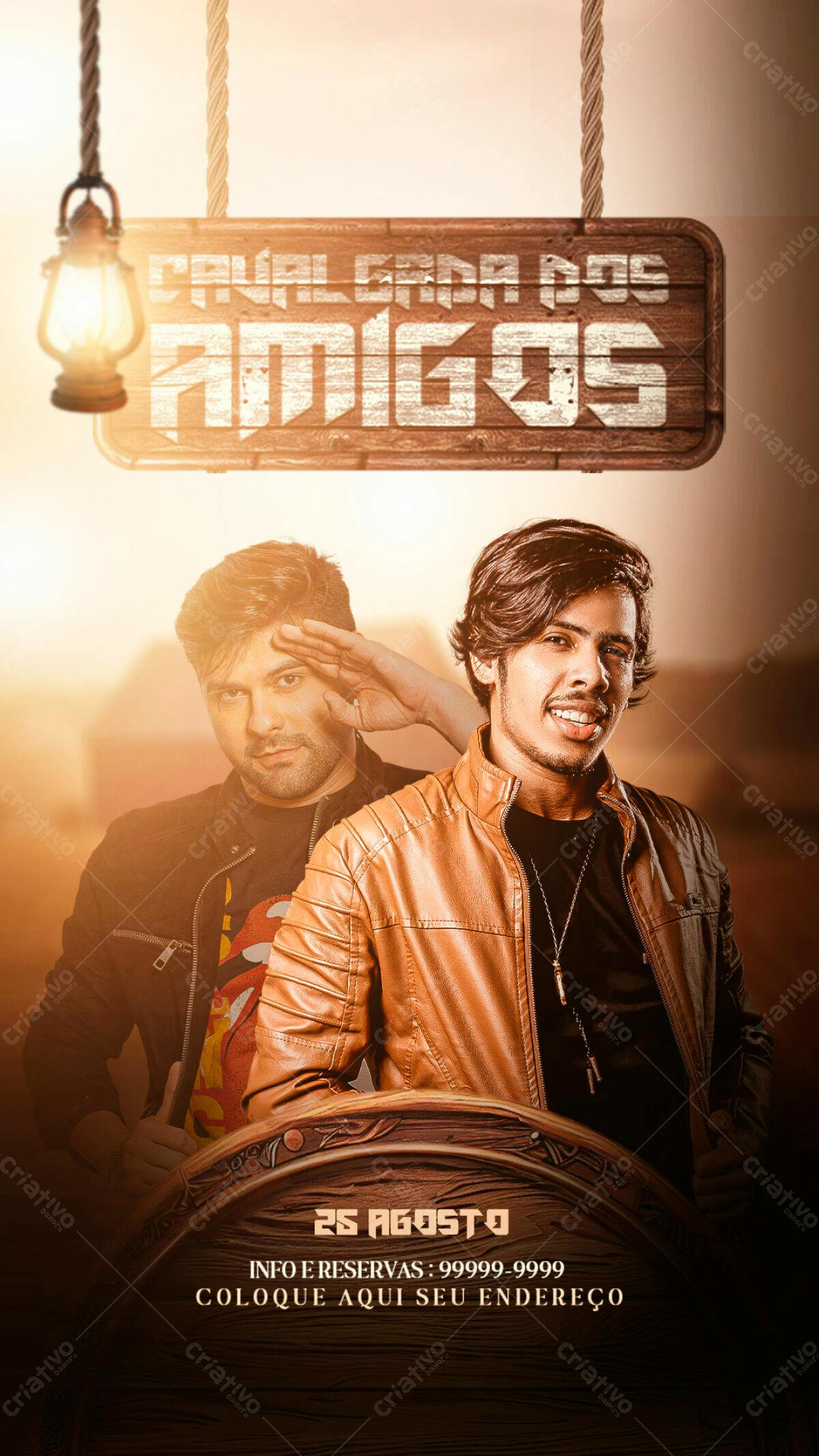 Flyer Cavalgada dos Amigos PSD Editável
