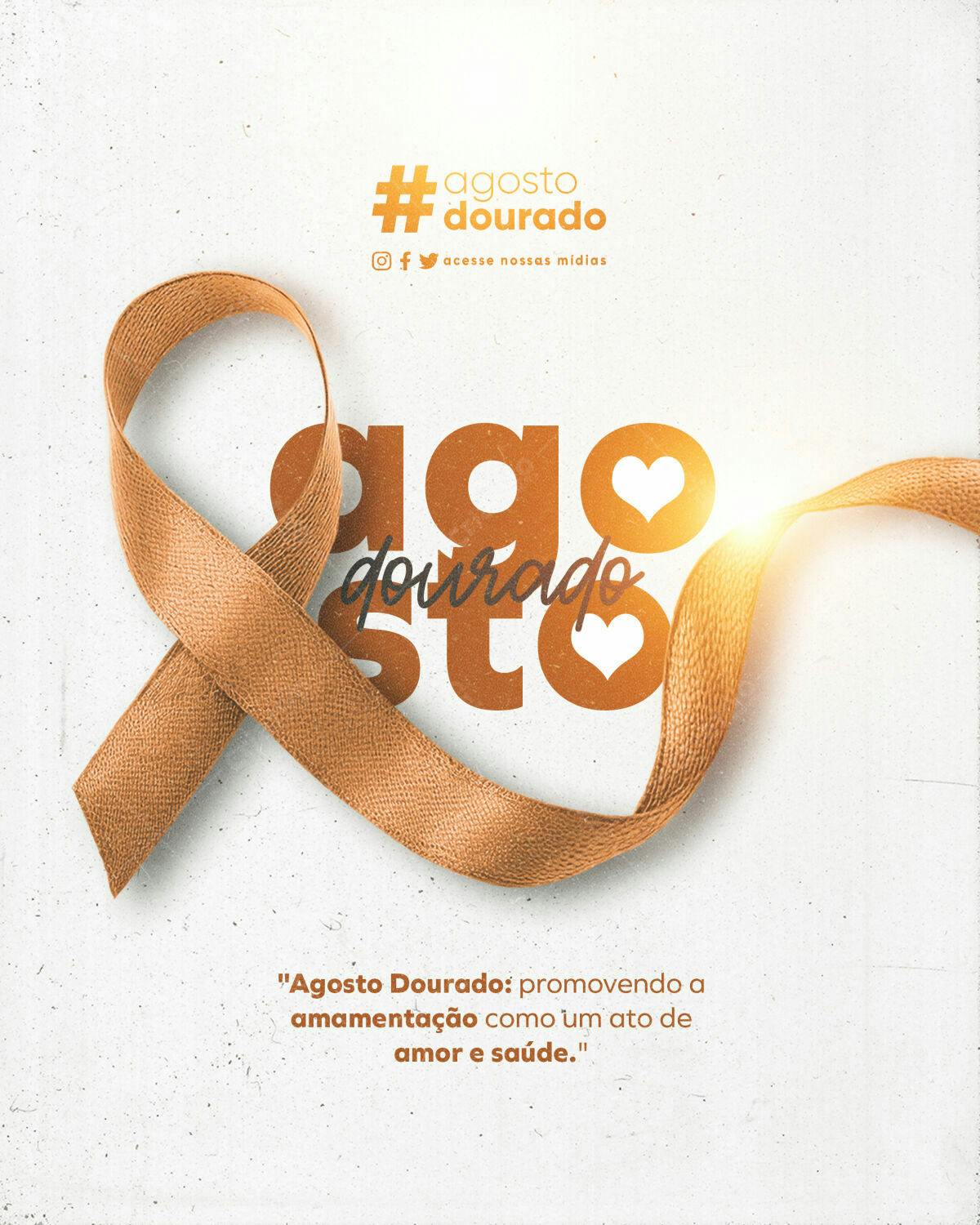Flyer Agosto Dourado PSD Editável