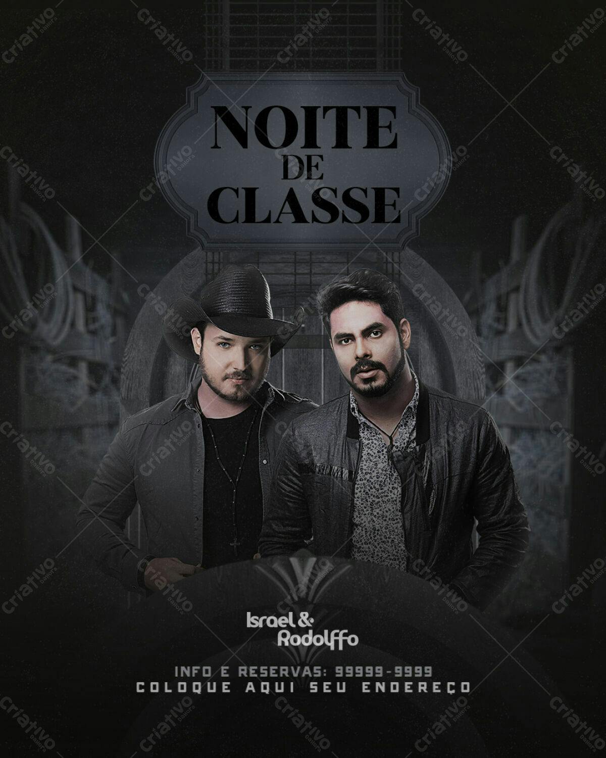 Flyer para Evento Musical: Noite de Classe PSD Editável