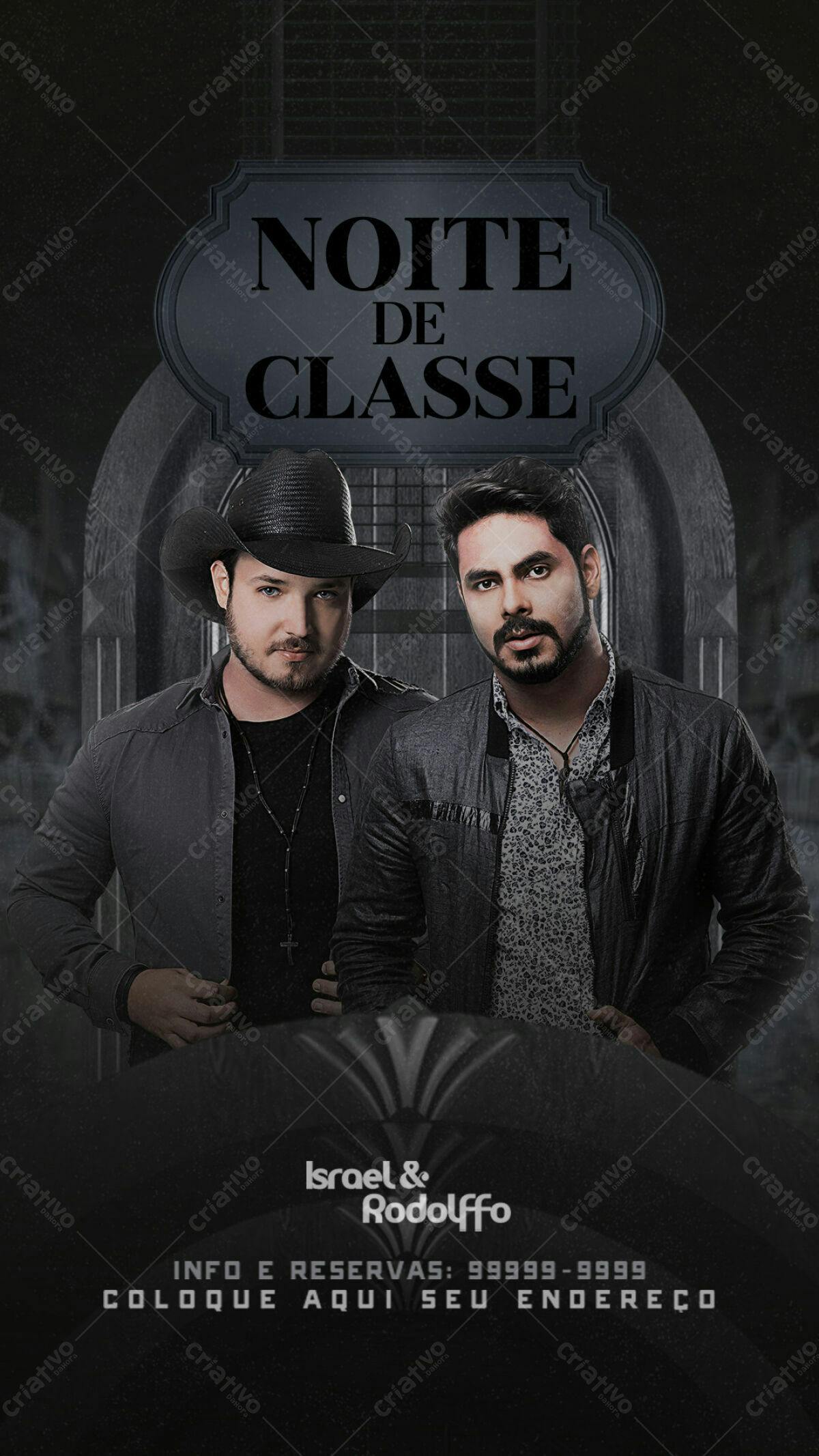Flyer para Evento Musical Noturno PSD Editável