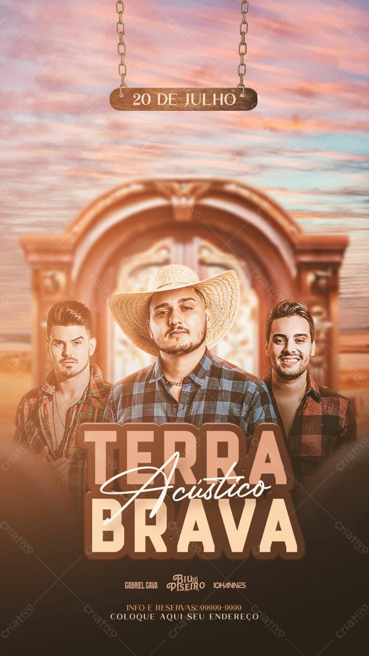 Flyer Show Acústico Terra Brava PSD Editável