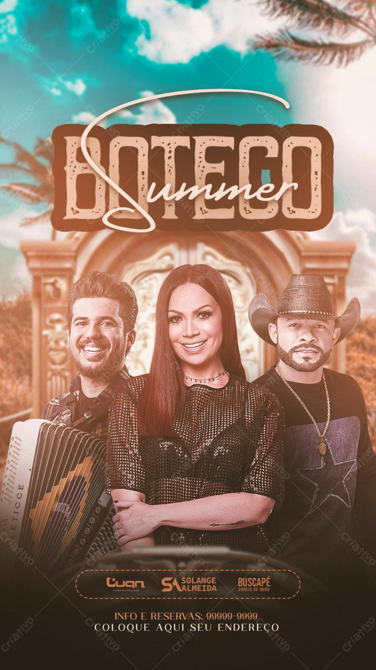 Flyer para Evento Boteco Summer PSD Editável