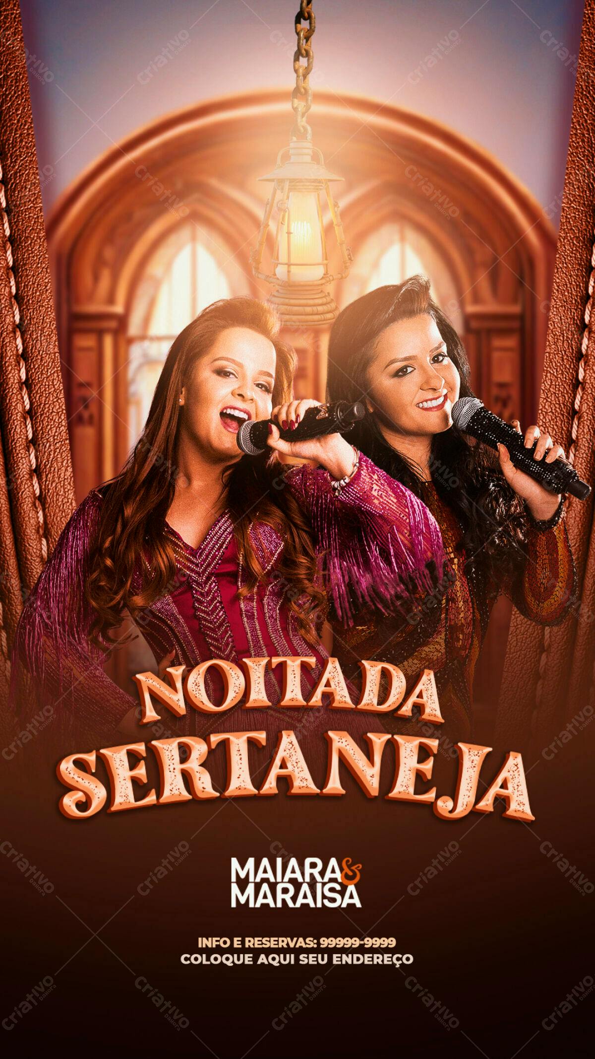 Flyer Noitada Sertaneja Maiara & Maraisa PSD Editável