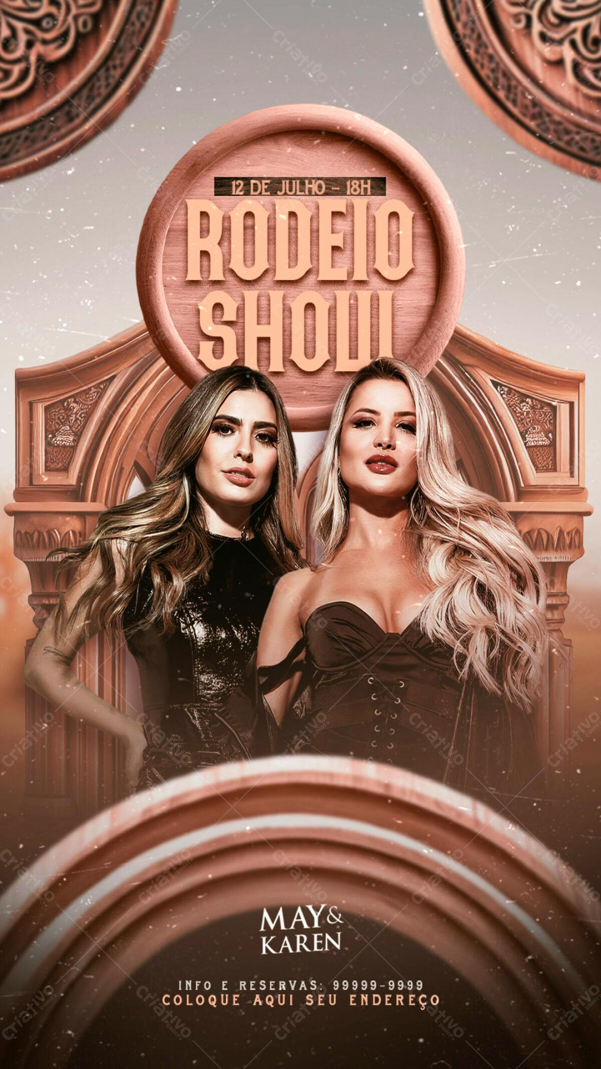 Flyer para Rodeio Show PSD Editável