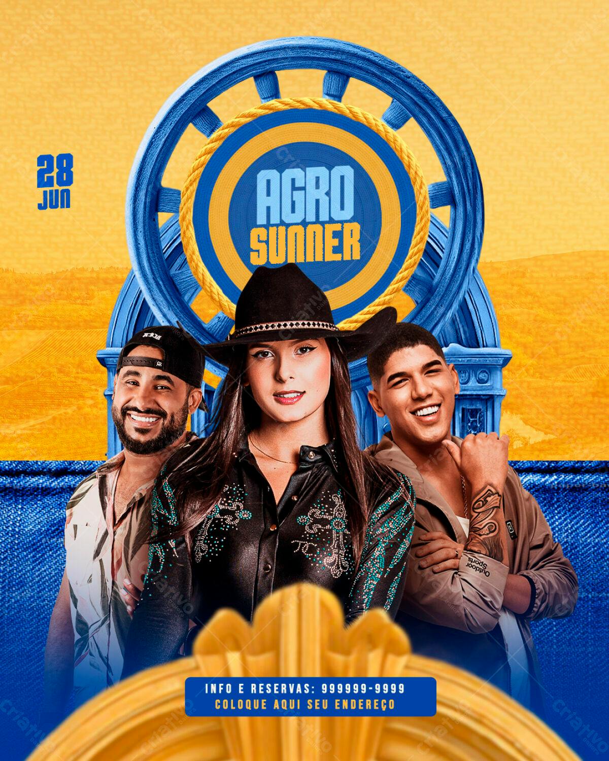 Flyer Agro Summer PSD Editável