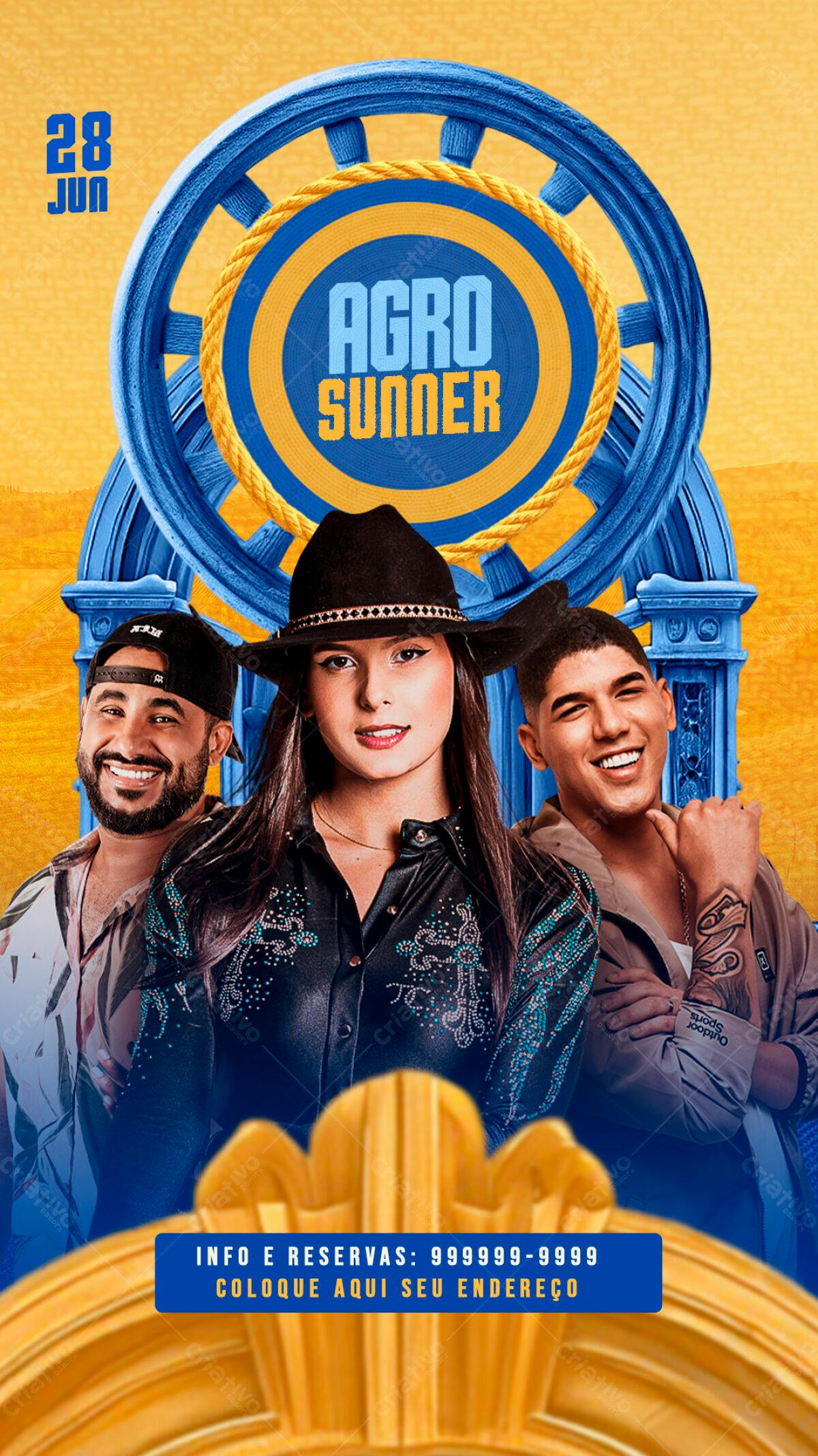 Flyer Agro Summer PSD Editável