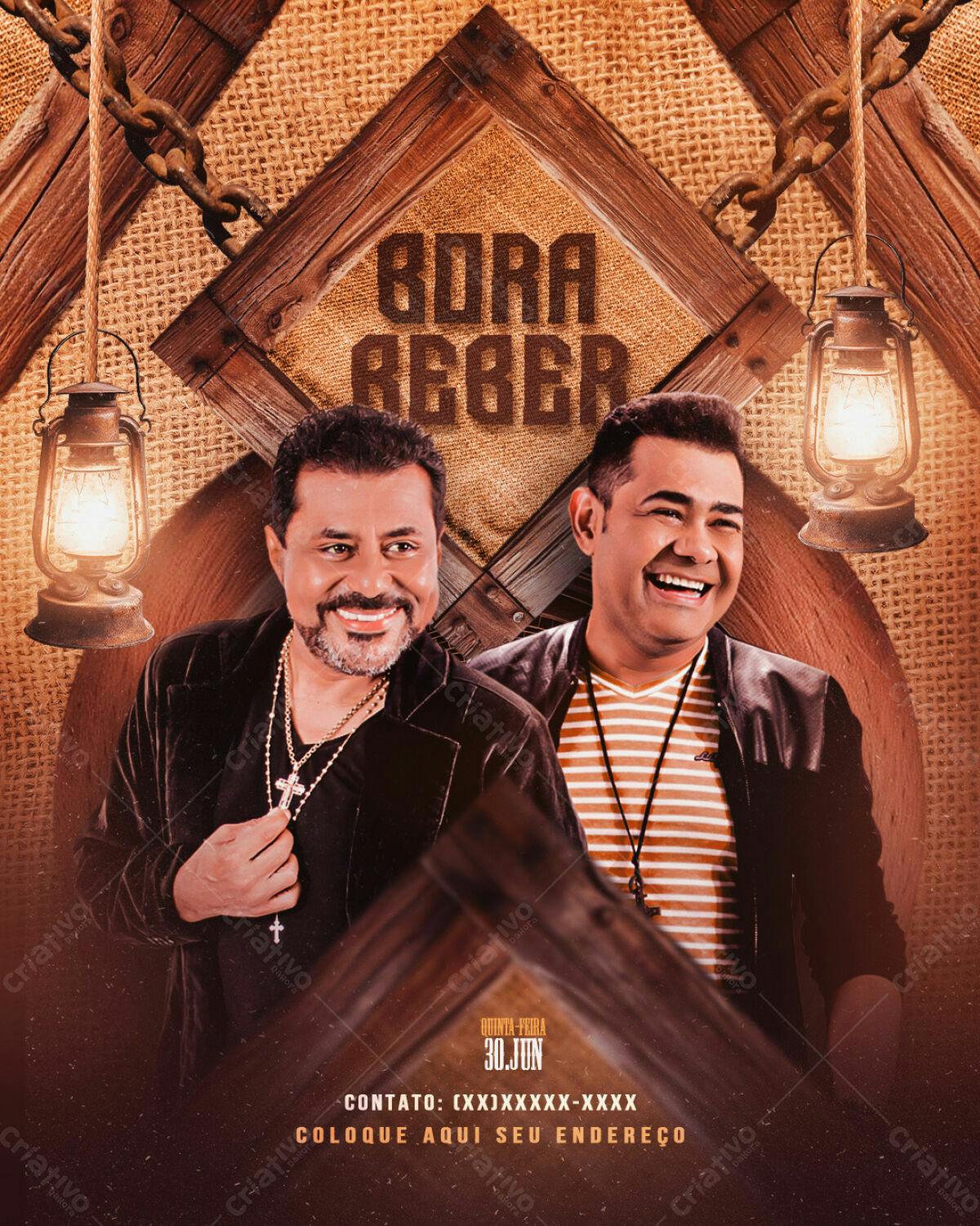 Flyer para Show Sertanejo PSD Editável