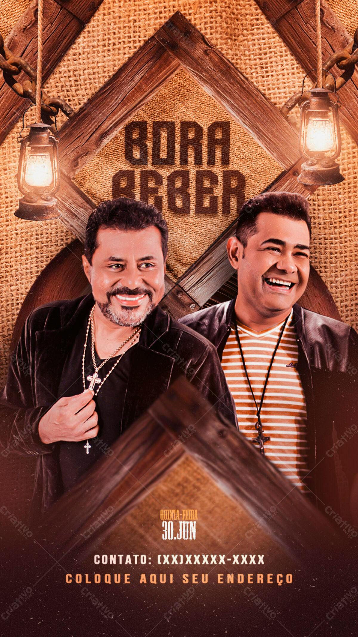 Flyer para Show Sertanejo PSD Editável