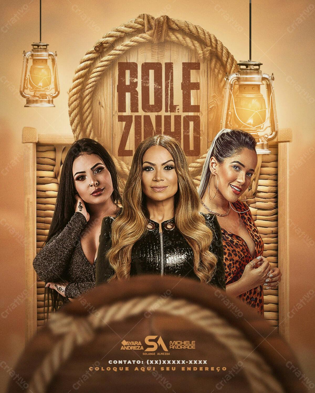 Flyer para Evento Musical Sertanejo PSD Editável