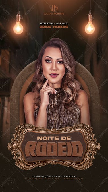 Flyers para artistas e eventos estilo fesra sertaneja modelo 142