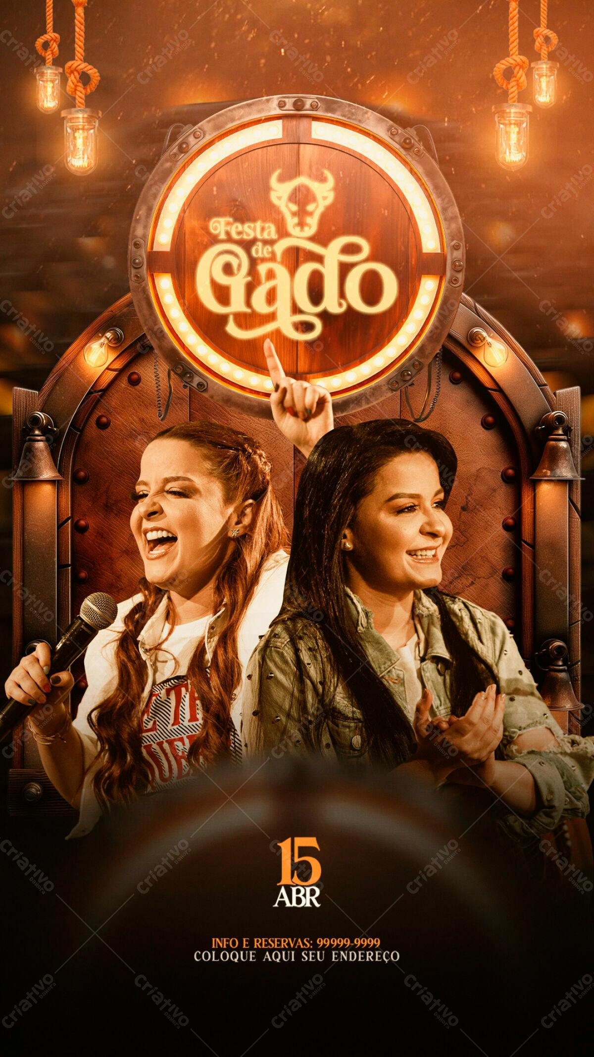 Flyer Festa de Gado PSD Editável