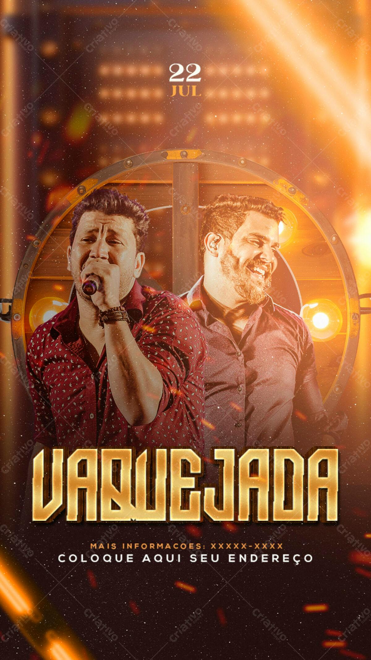 Flyer para Evento de Vaquejada PSD Editável