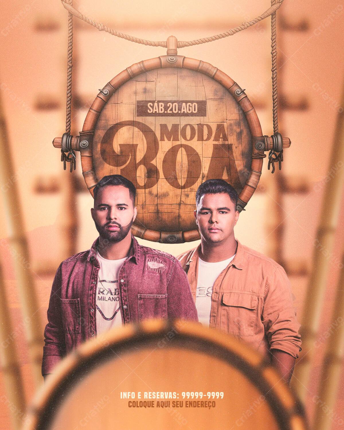 Flyer para Evento Moda Boa PSD Editável