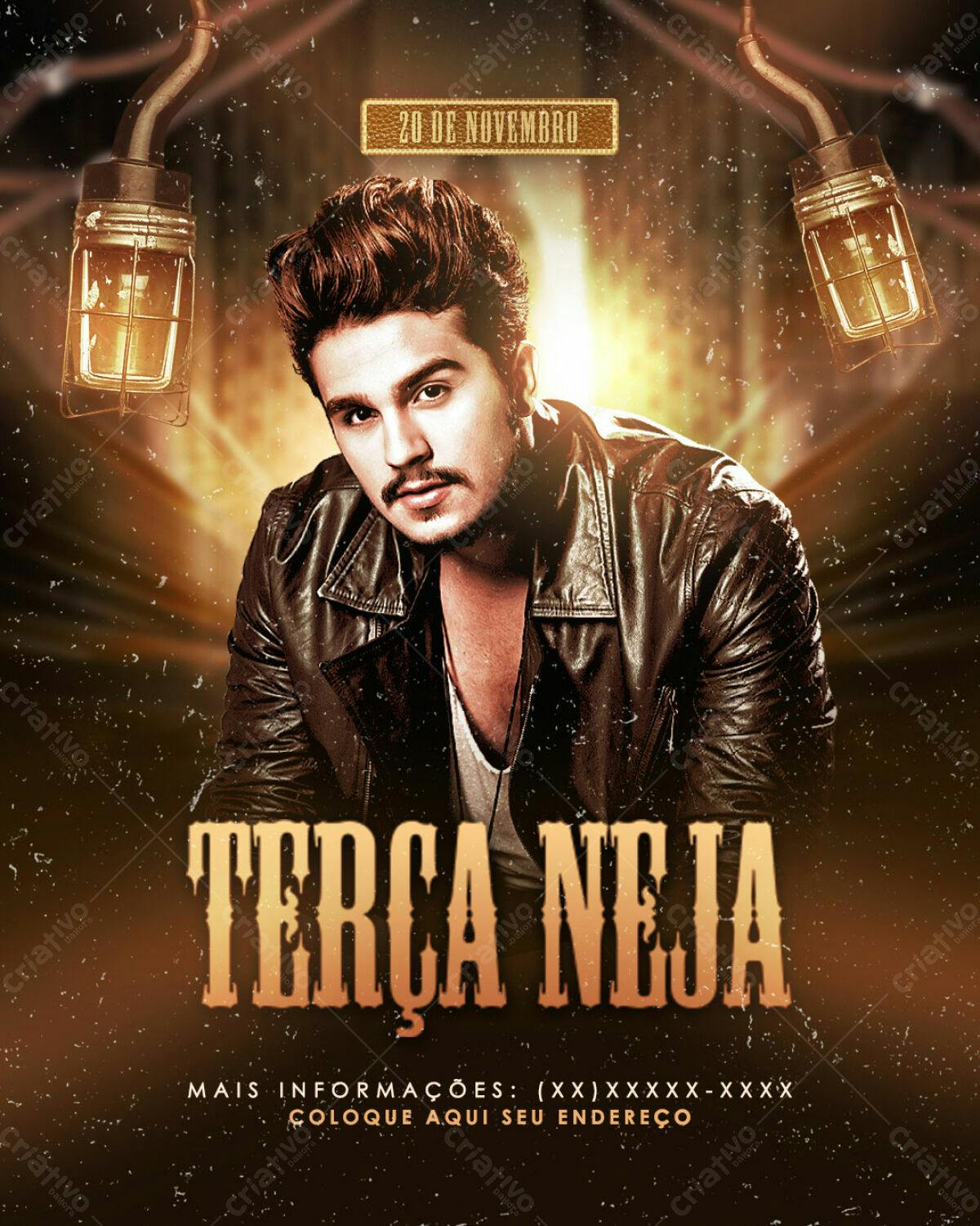 Flyer para Festa Terça Neja PSD Editável