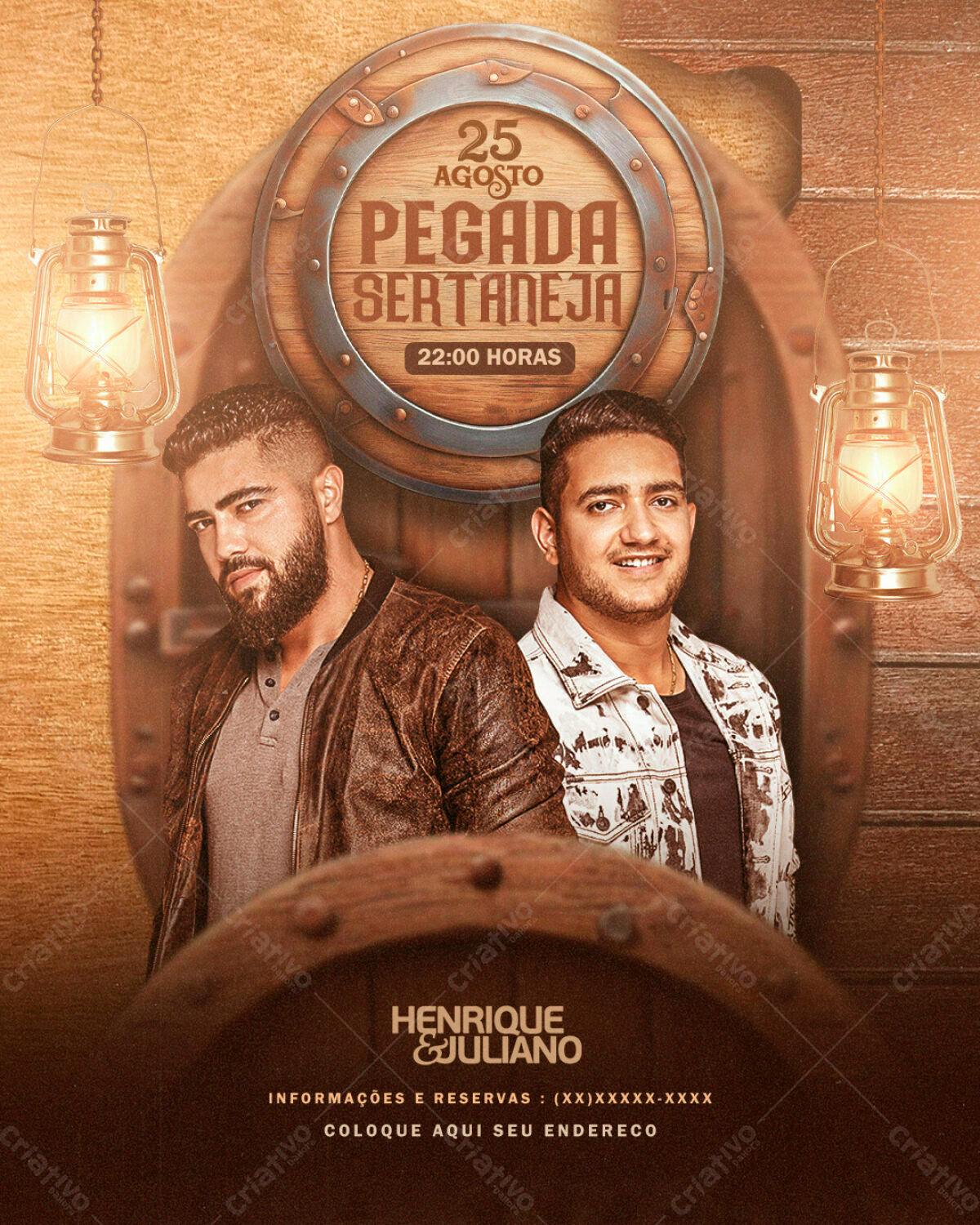 Flyer Pegada Sertaneja PSD Editável