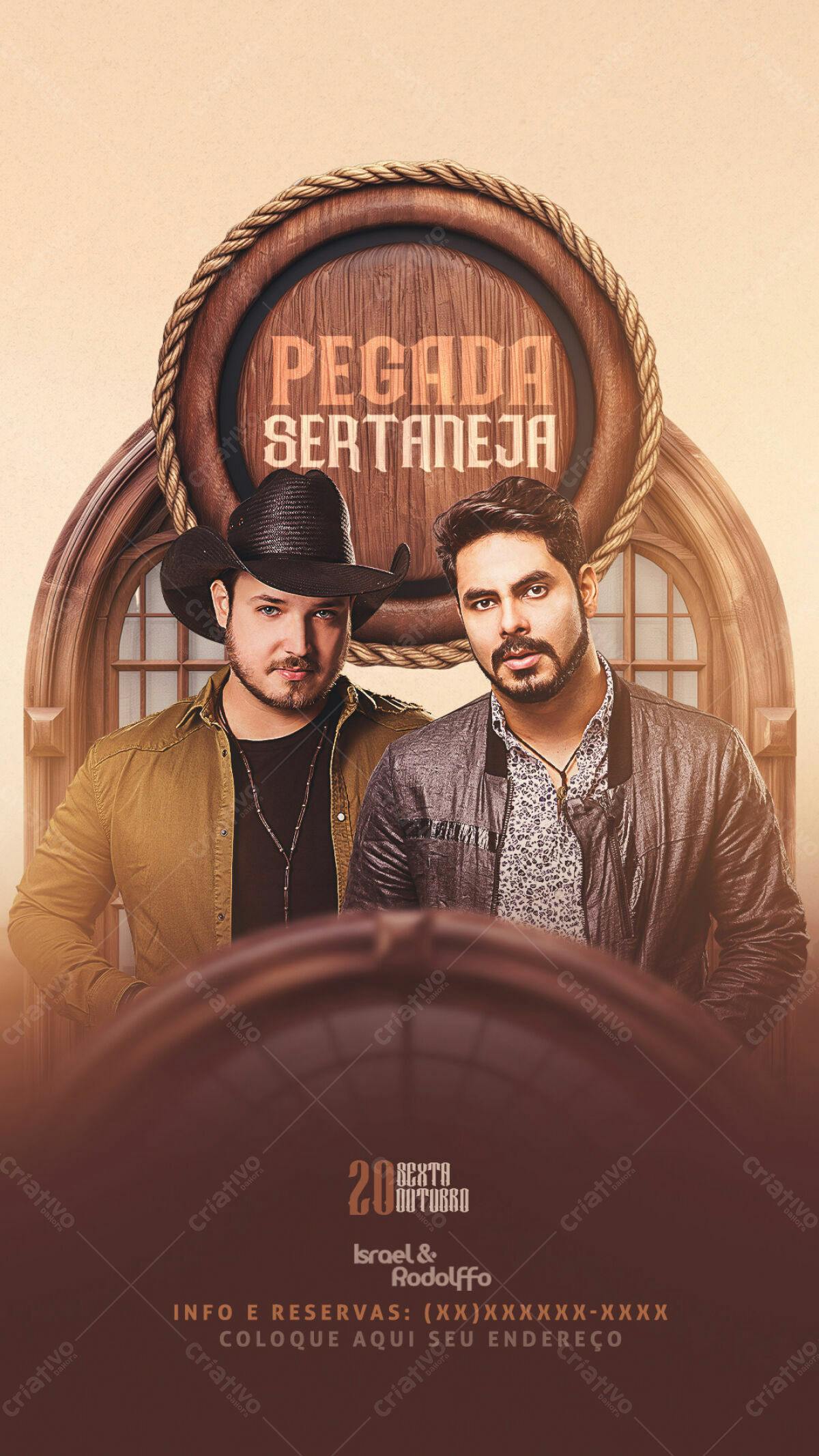 Flyer Pegada Sertaneja PSD Editável