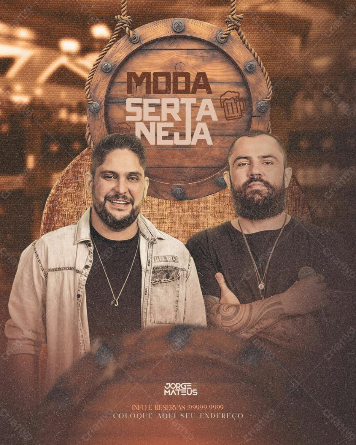 Flyer para Show Jorge e Mateus PSD Editável