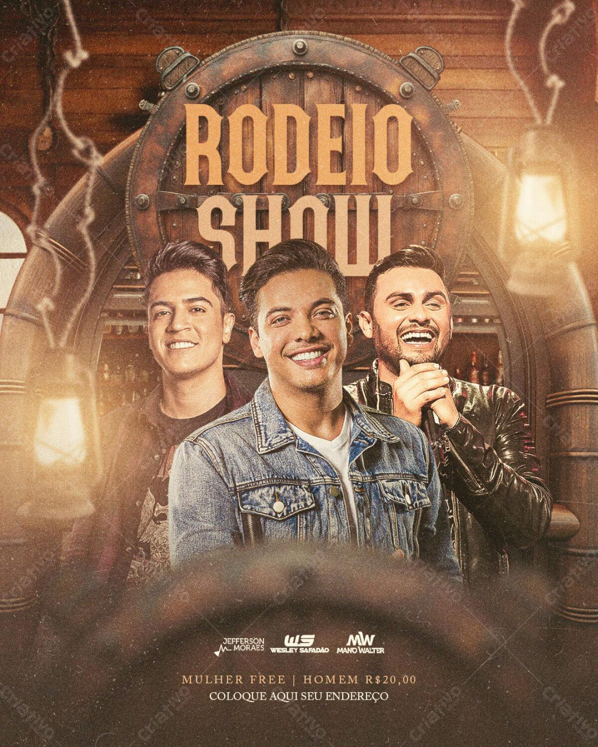 Flyer para Rodeio Show PSD Editável