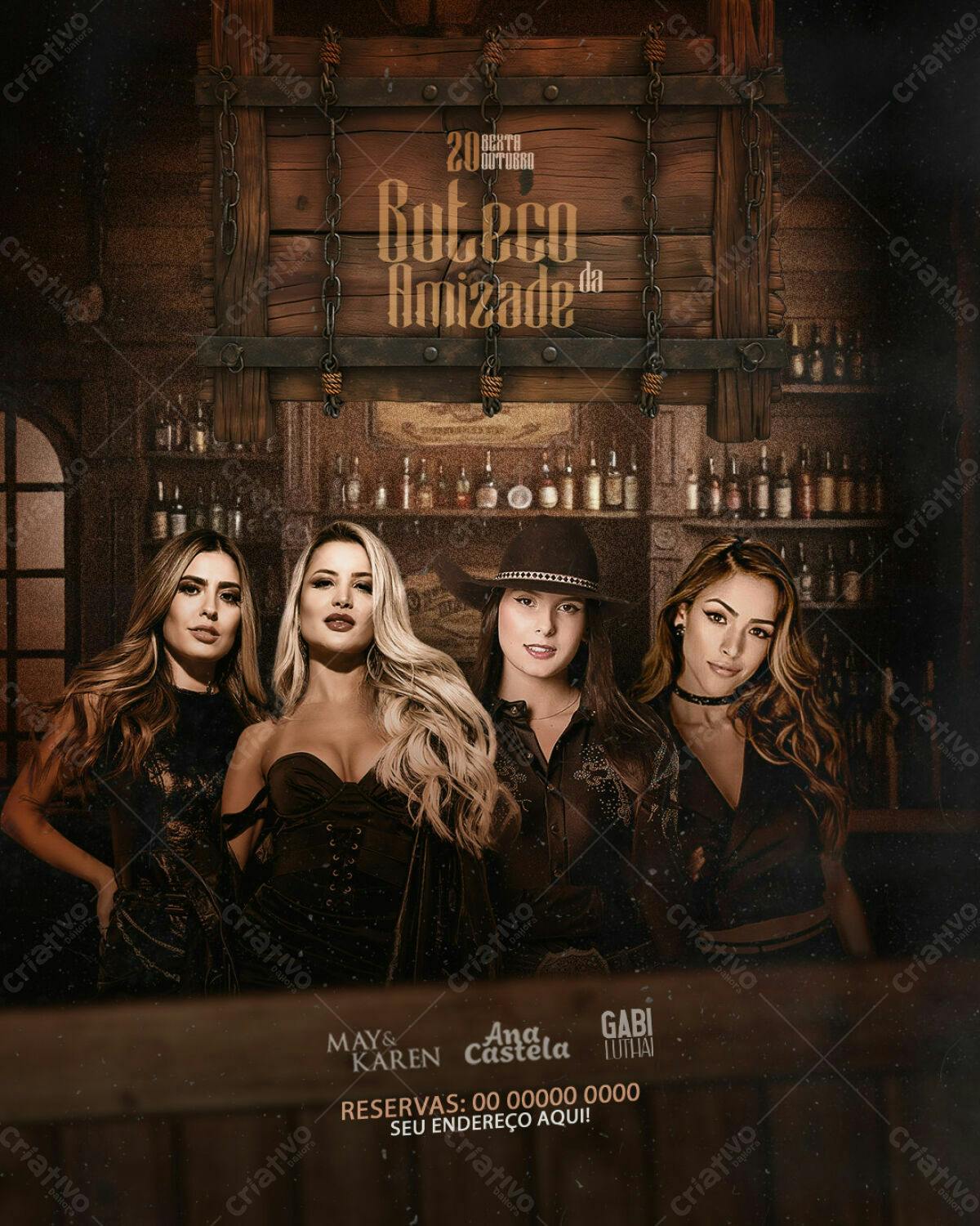 Flyer Buteco da Amizade PSD Editável