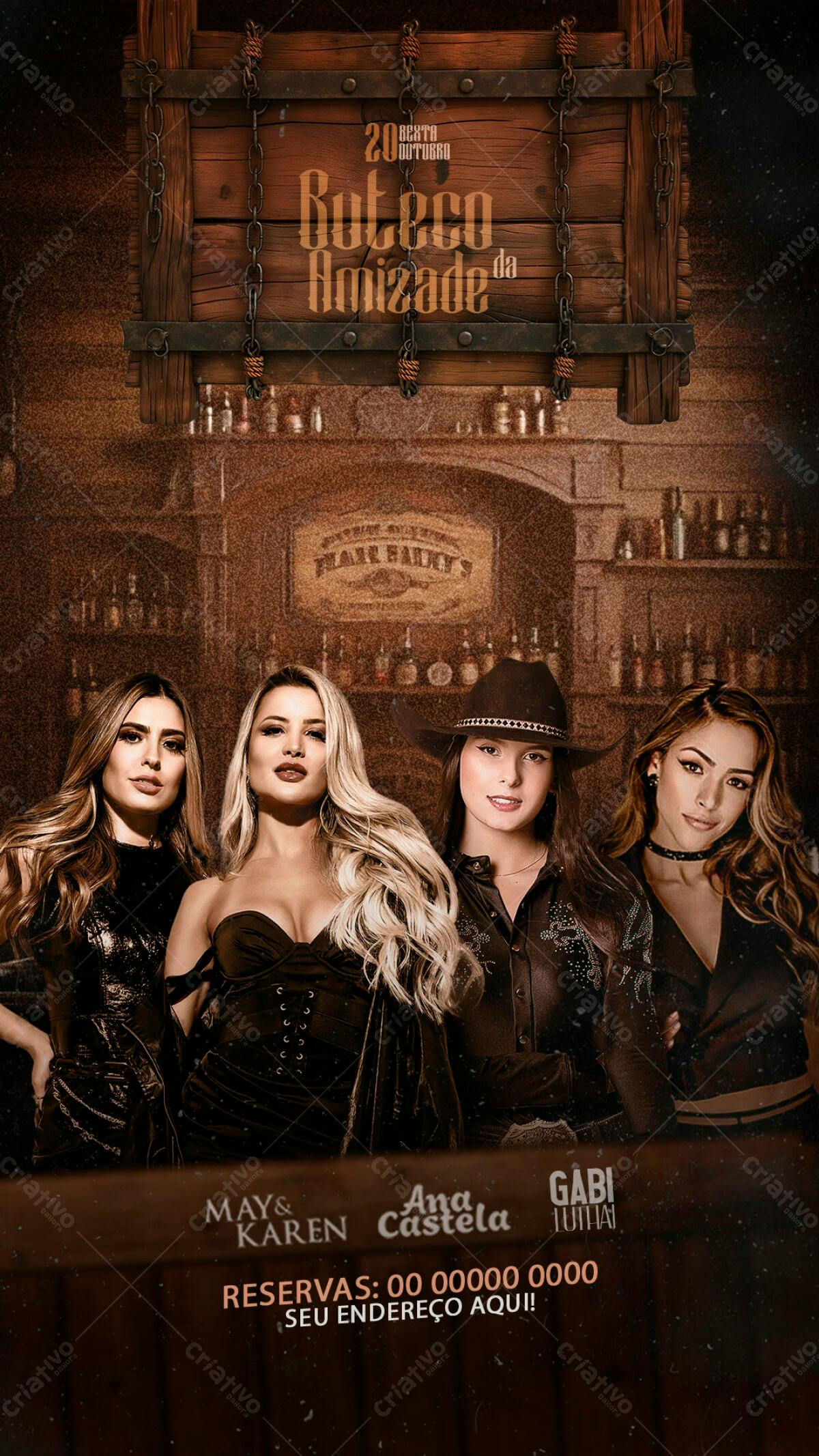 Flyer Boteco da Amizade PSD Editável