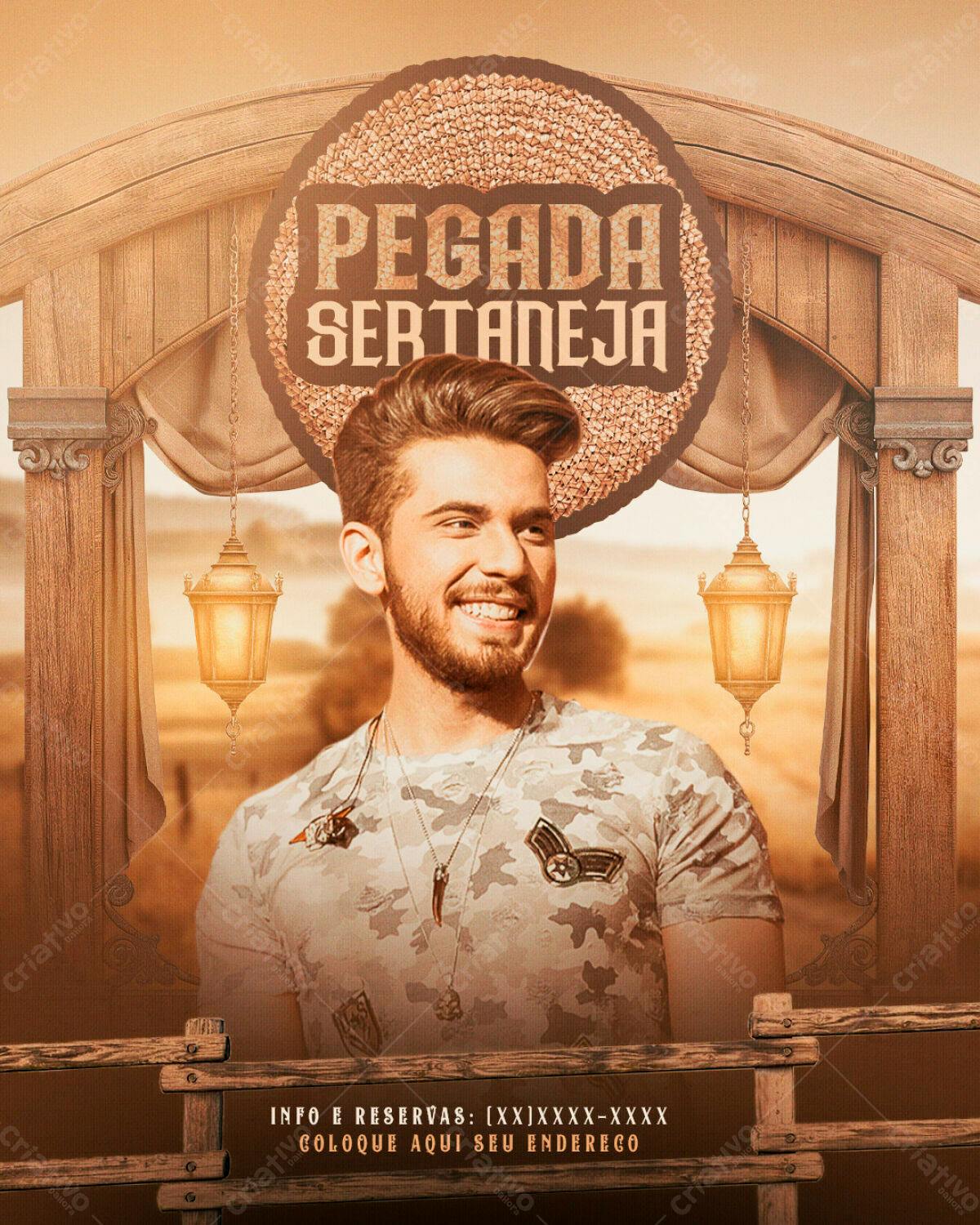Flyer Pegada Sertaneja PSD Editável