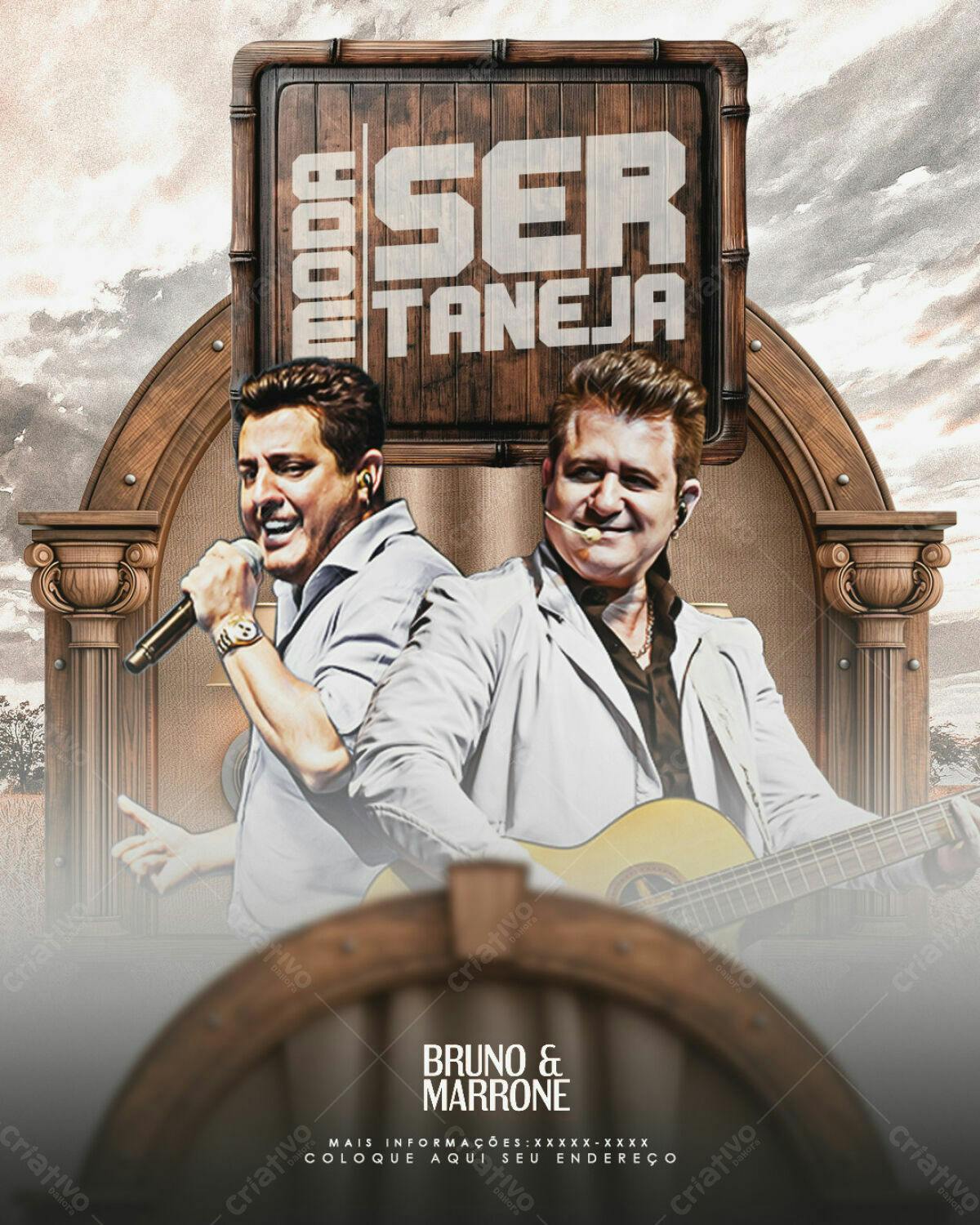 Flyer Show Bruno e Marrone PSD Editável