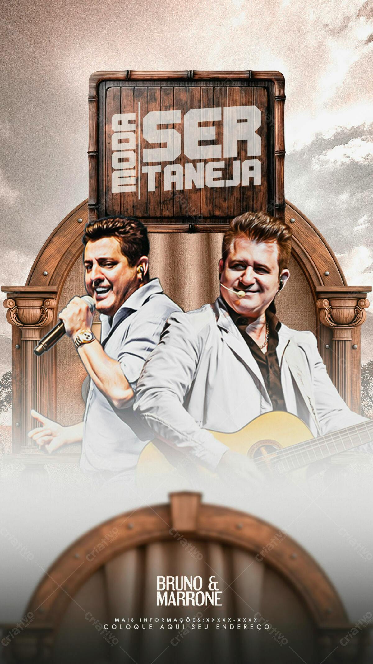 Flyer Show Bruno & Marrone PSD Editável