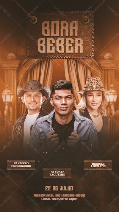 Flyers Para Artistas E Eventos Estilo Fesra Sertaneja Modelo 42