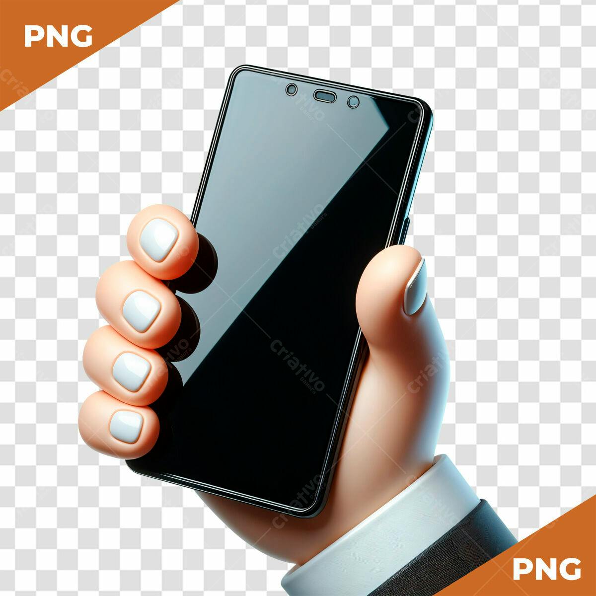 Mockup Smartphone em Mão PSD Editável