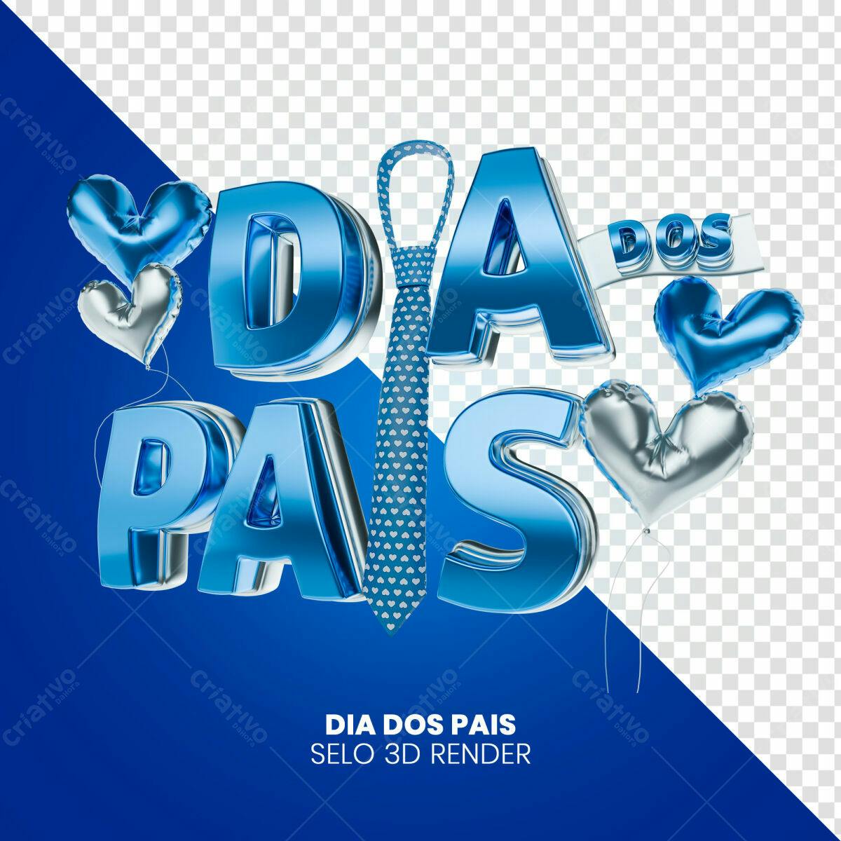 Selos Dia dos Pais PSD Editável