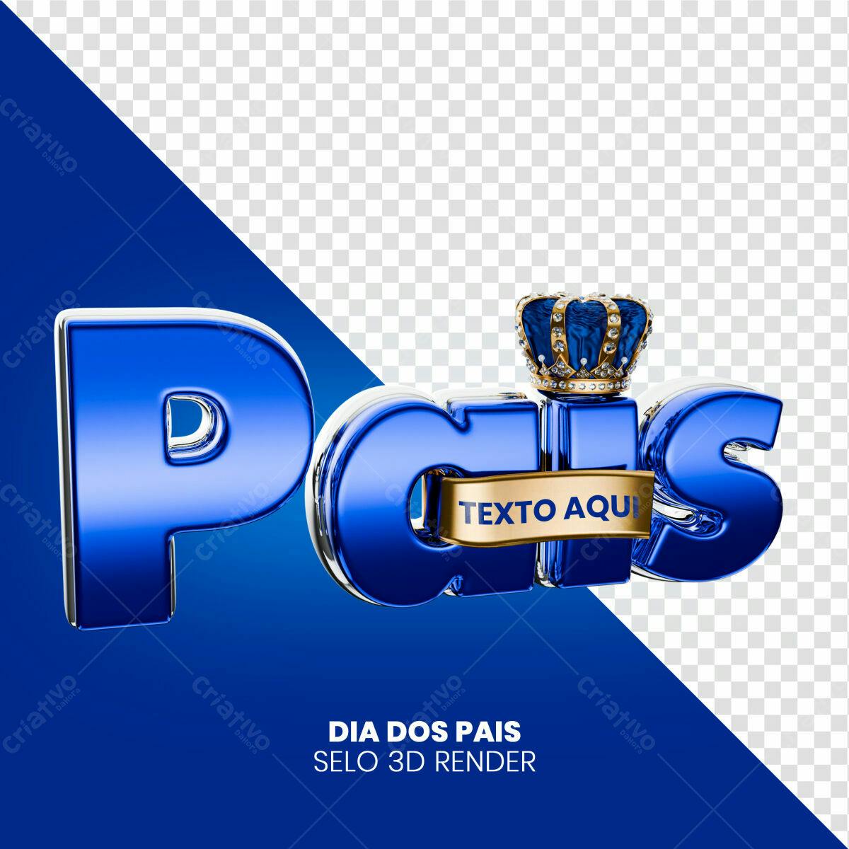 Selo Dia dos Pais PSD Editável