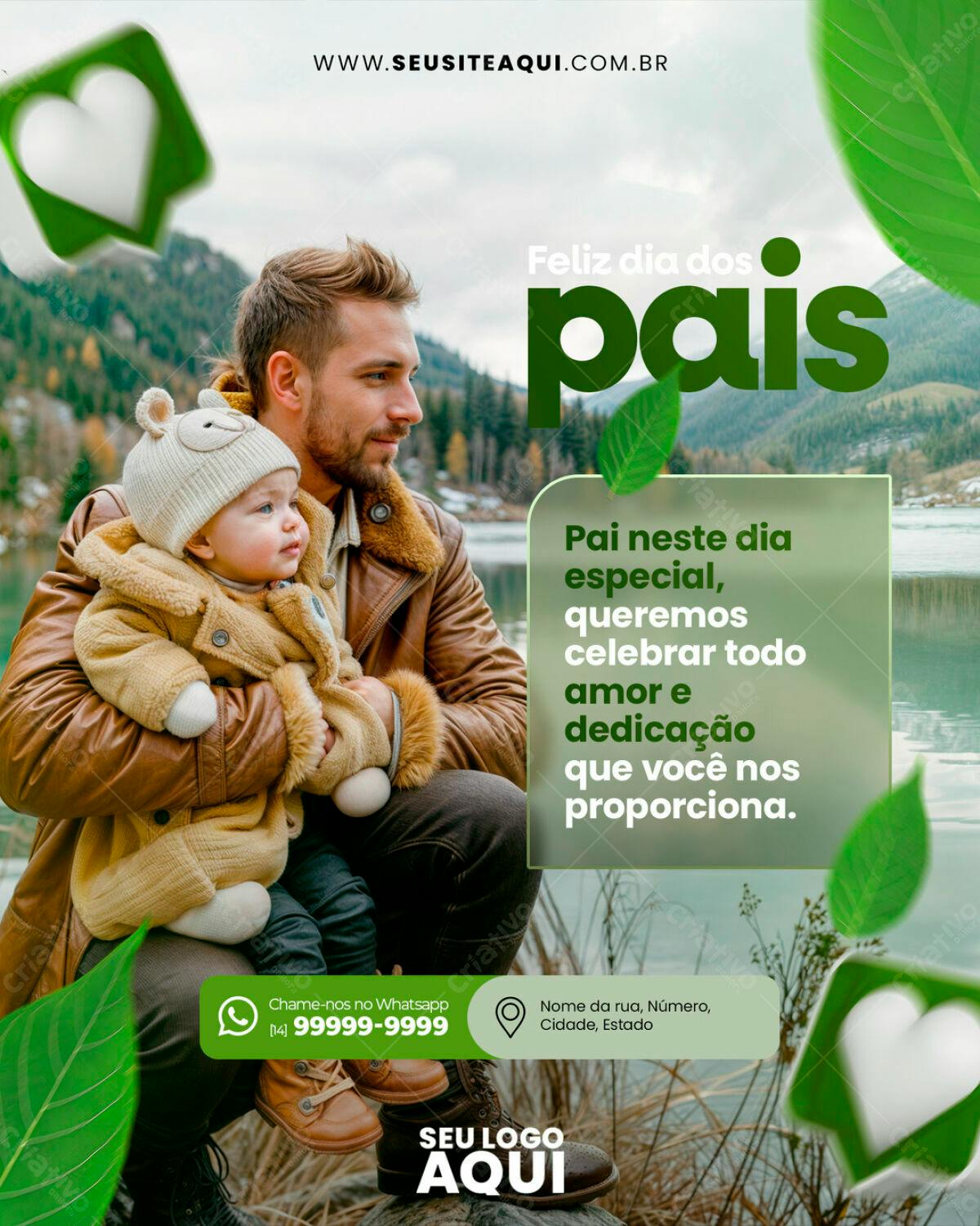 Flyer Dia dos Pais PSD Editável