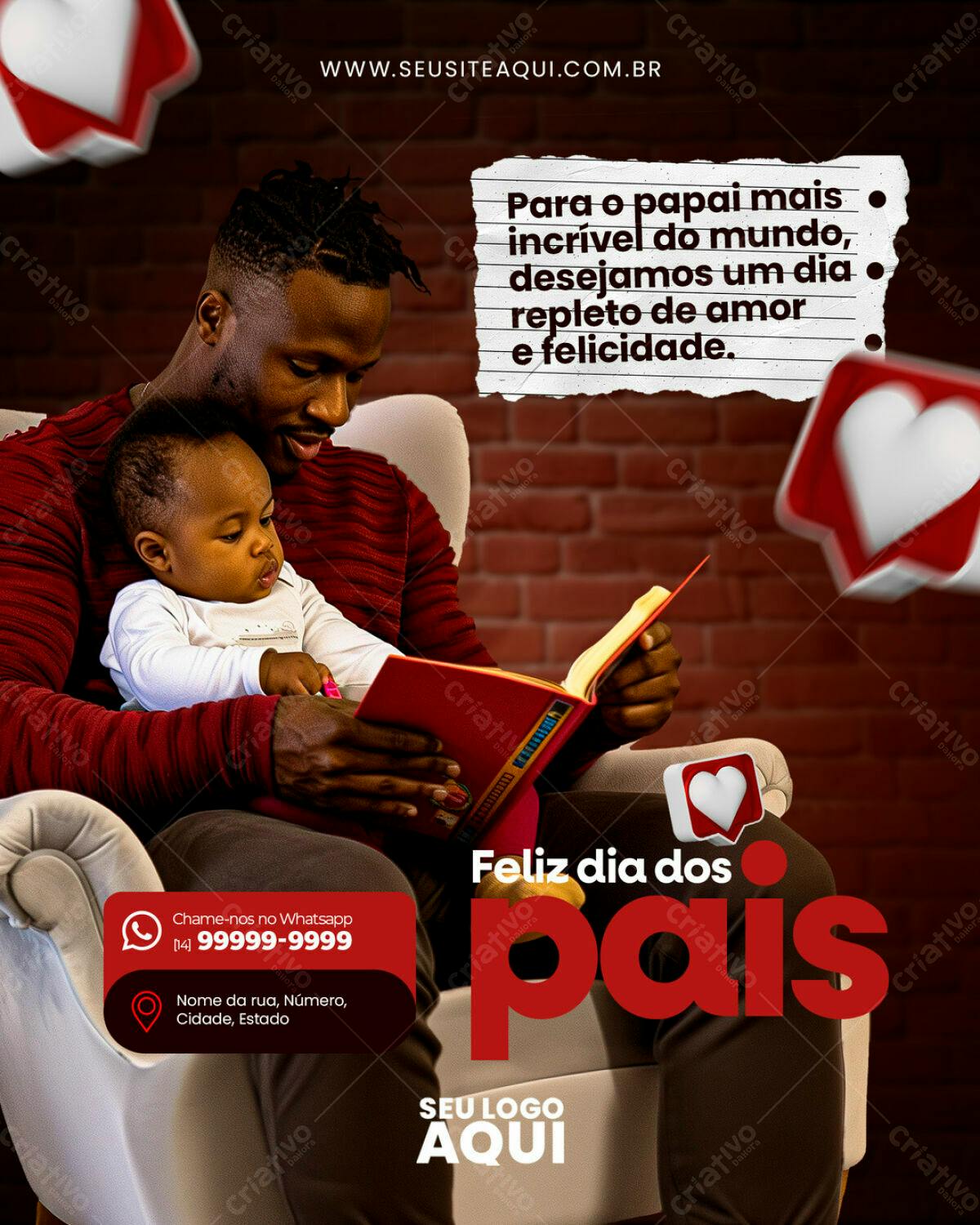 Flyer Dia dos Pais PSD Editável