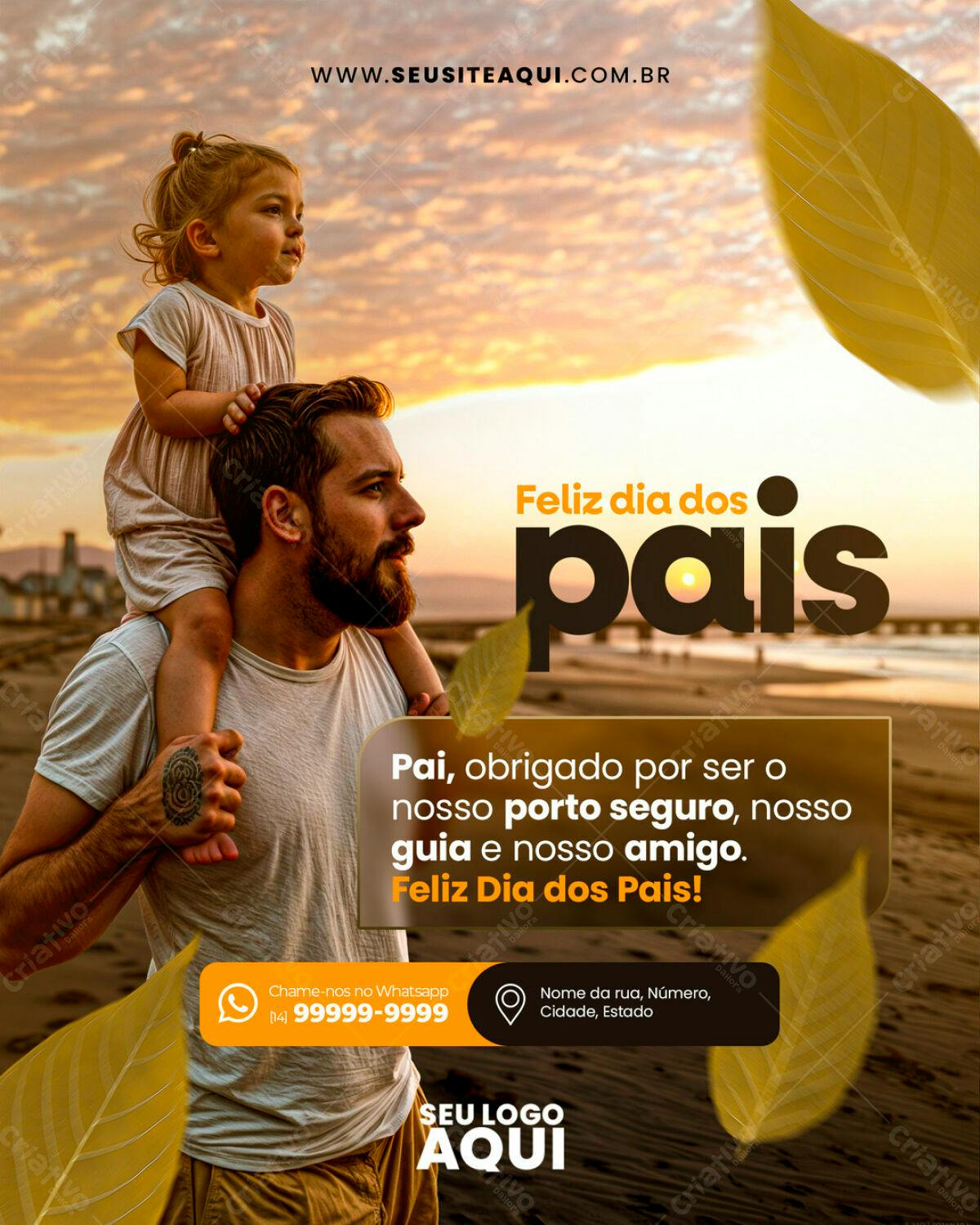 Flyer Dia dos Pais PSD Editável