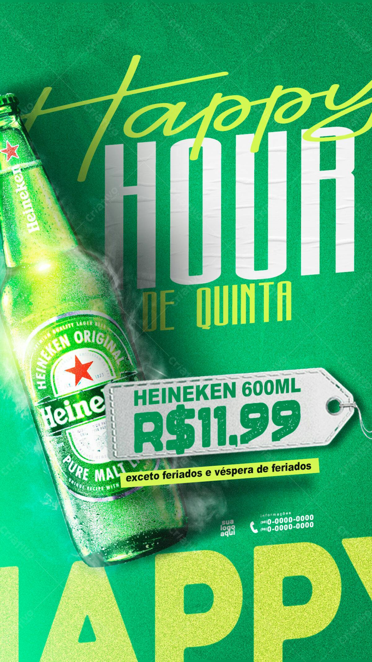 Flyer Happy Hour de Quinta PSD Editável