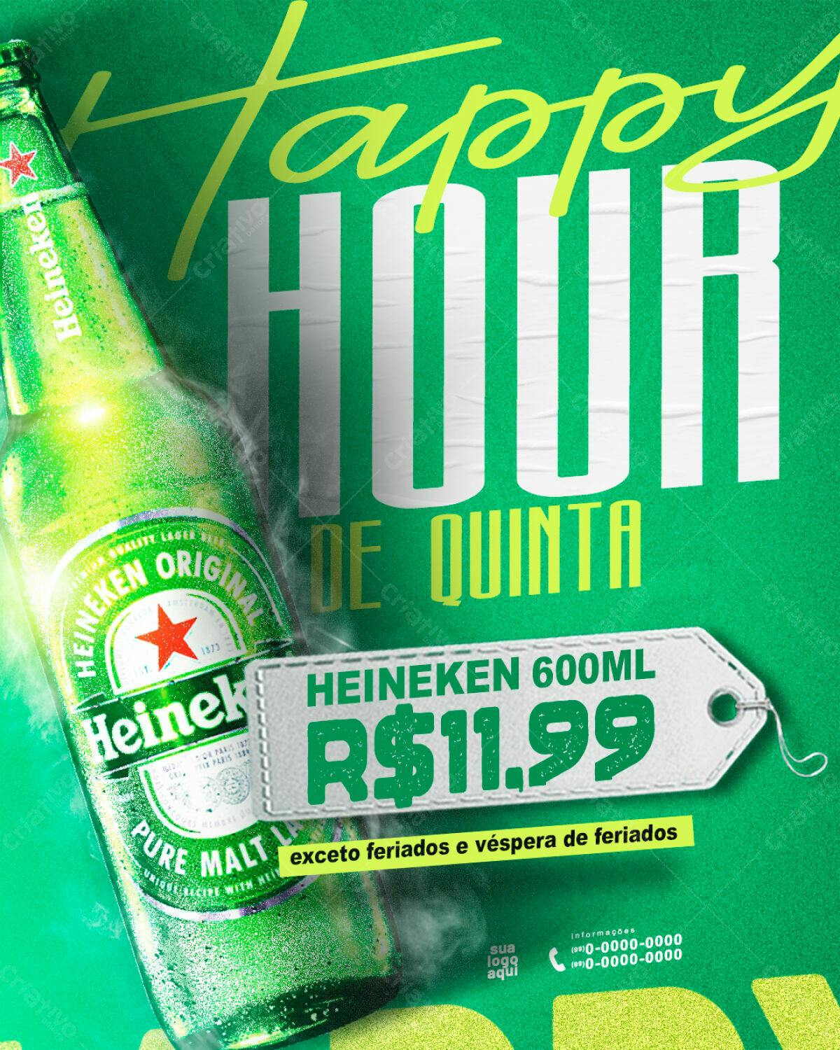 Flyer Happy Hour de Quinta PSD Editável