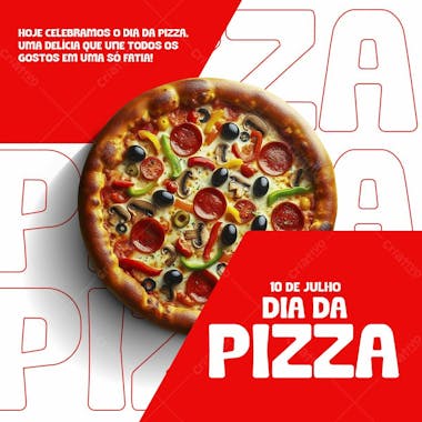 Dia da pizza social media