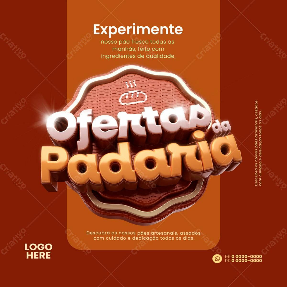 Flyer Oferta Padaria PSD Editável
