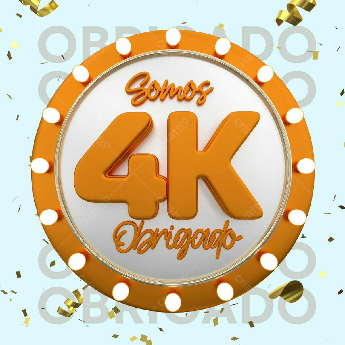 Imagem 4K Obrigado PSD Editável
