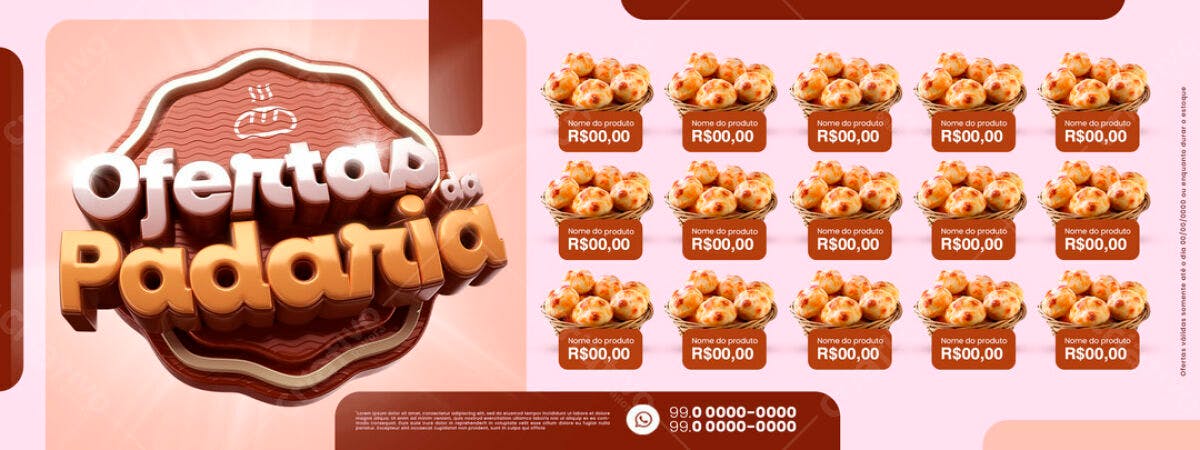 Flyer Oferta da Padaria PSD Editável