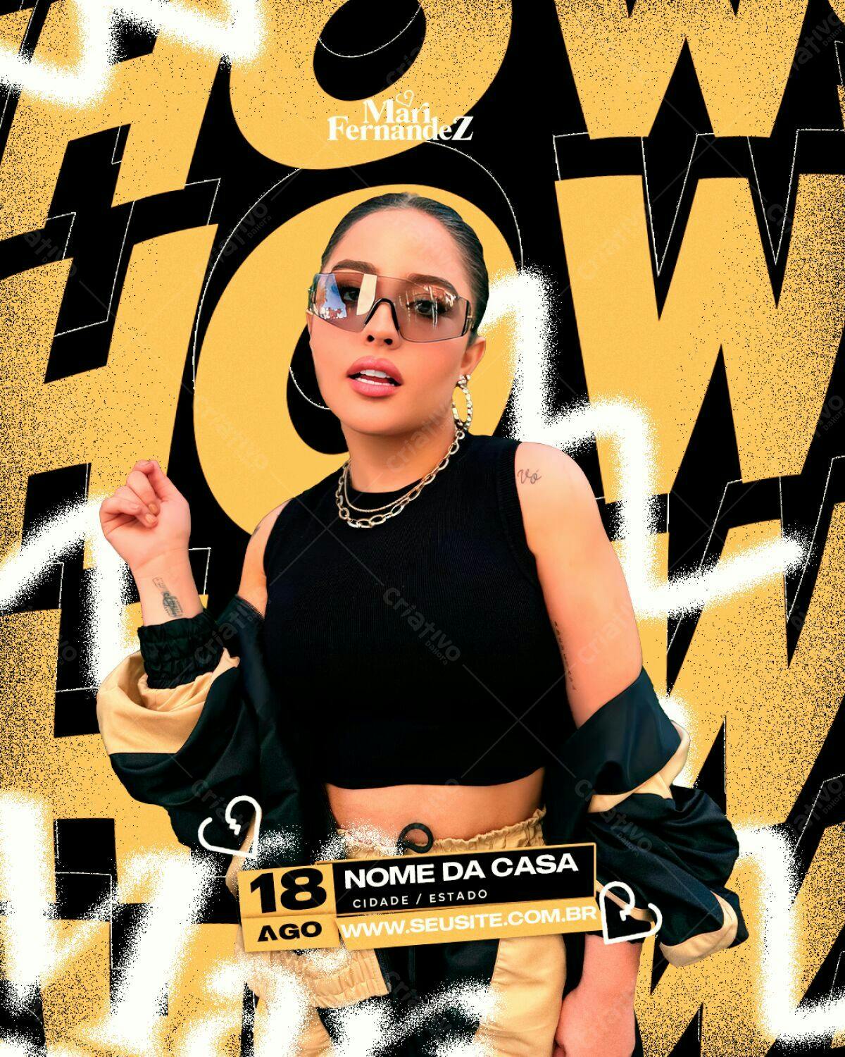Flyer para Show Musical PSD Editável