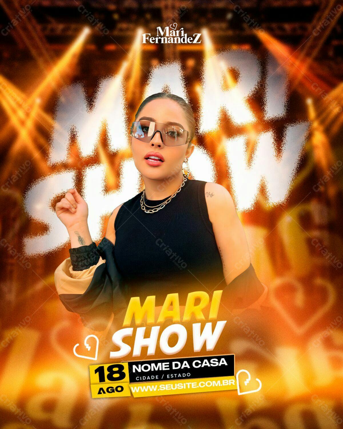 Flyer para Show Musical PSD Editável
