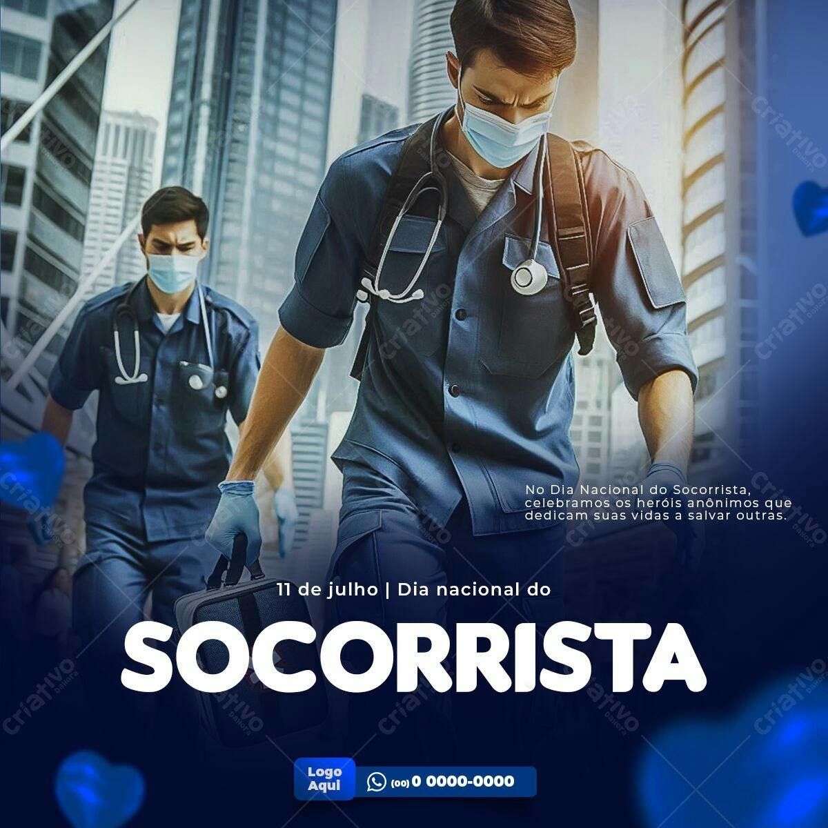 Flyer Dia do Socorrista PSD Editável