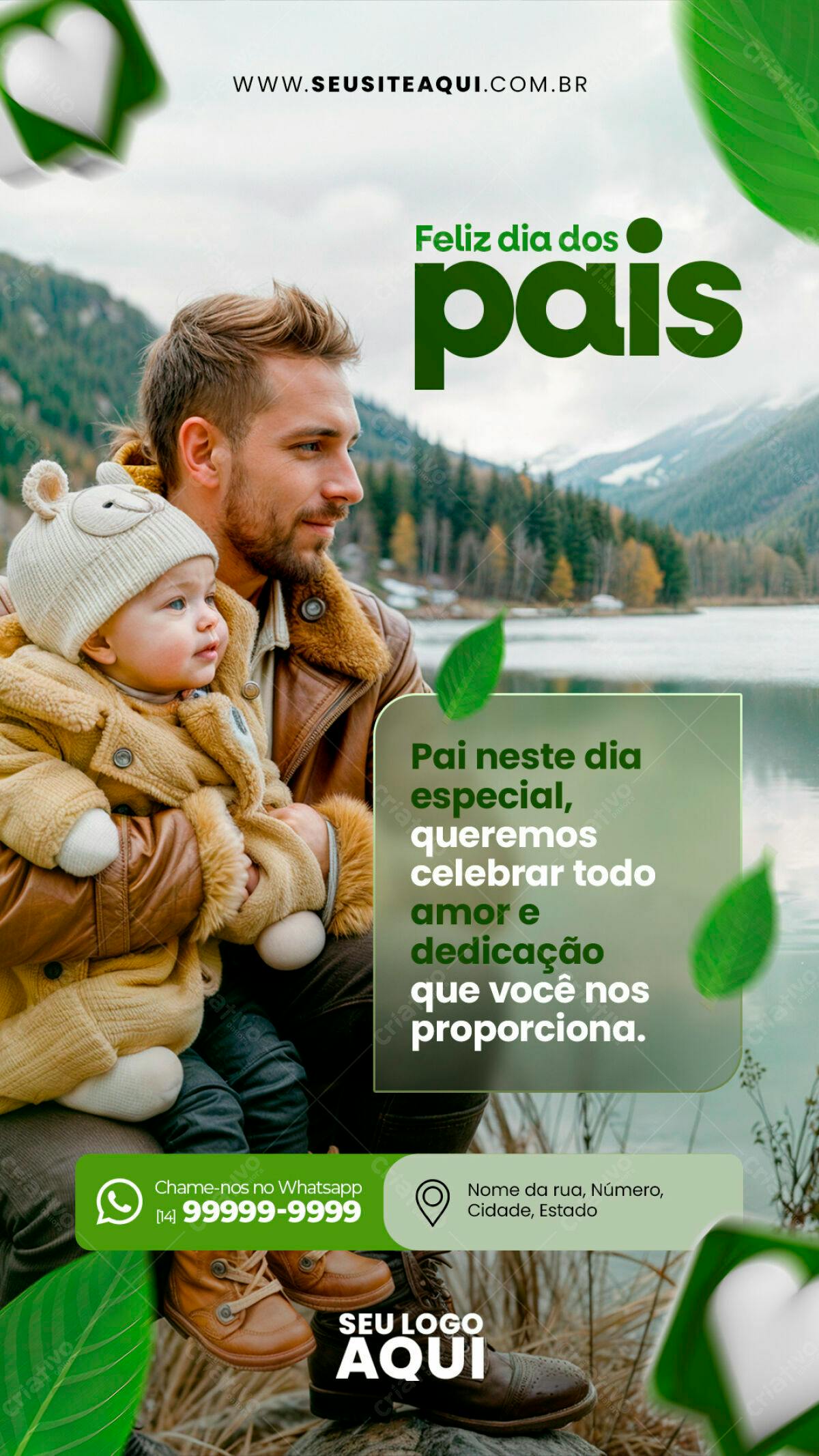 Flyer Dia dos Pais PSD Editável